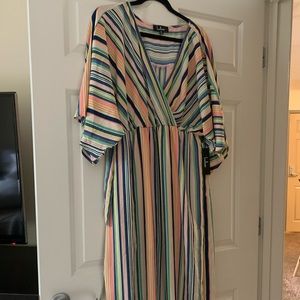 Lulu's Multi-Striped Maxi Dress